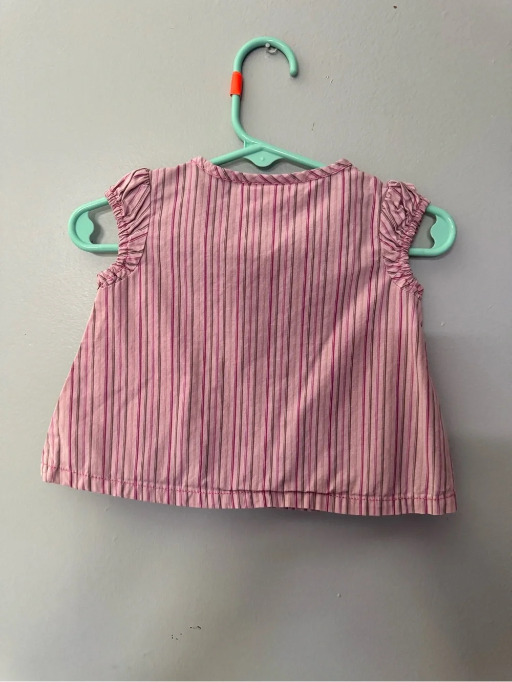 Vintage OshKosh B'gosh Pink Striped Sleeveless Baby Top